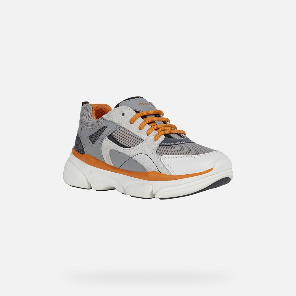 Tenis Geox Menino Cinzentas/Laranja - Lunare - YUGTB9406